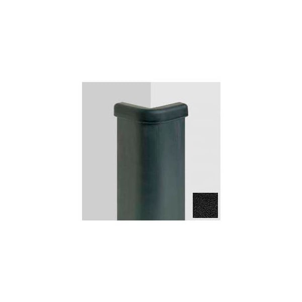 Pawling Black Epdm Rubber Corner Guard, 3" Wings, 8'H, W/Full-Height Galvanized Steel Retainer, Epdm Rubber CG-4-8-1 - main